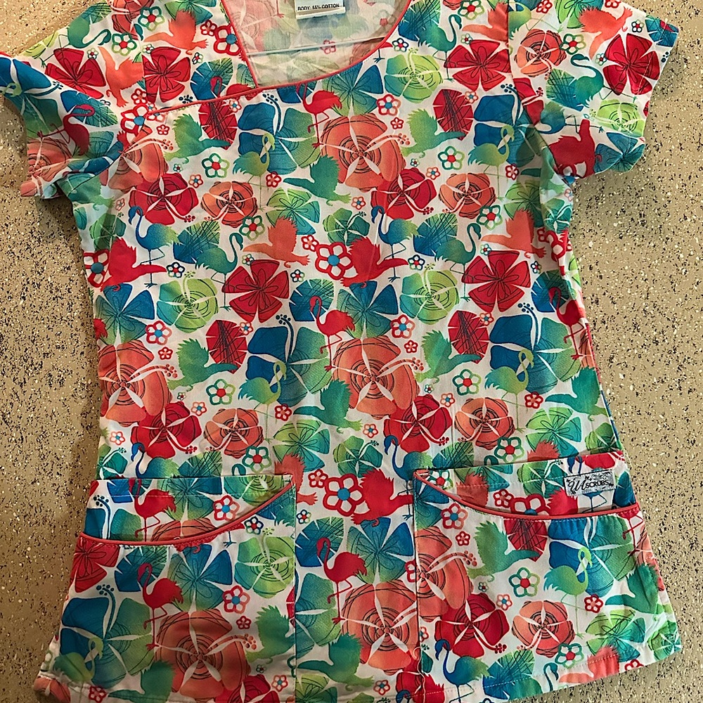 Uniform scrub top